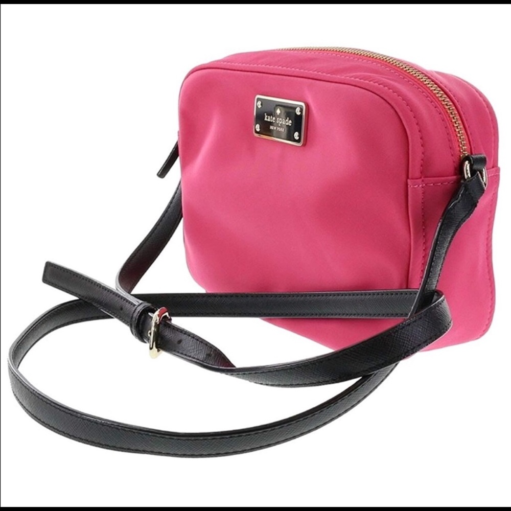 (Kate Spade) Hot pink nylon crossbody